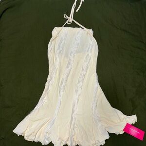 Cream/Yellow mini dress